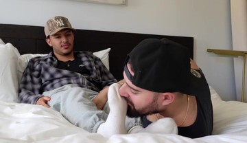 Latino masters feet cum load