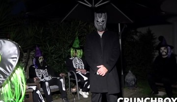 FUCKED BAREBACK FOR the halloween ceremeony with submission extrem in public for dimitri