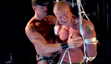 Tyler Saint In Gagged Beau Sinclair While Tormenting His Balls